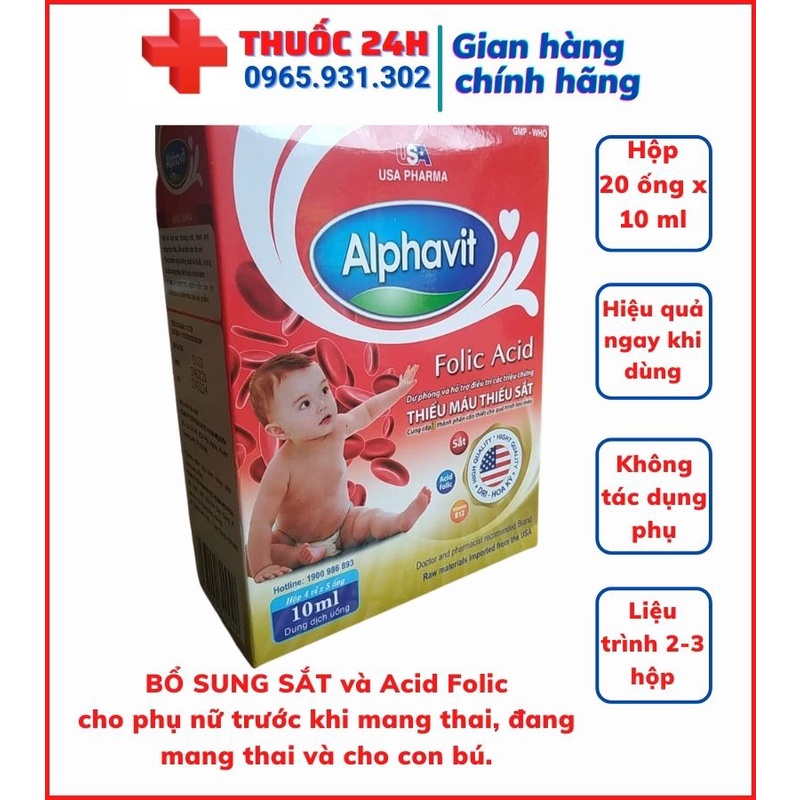Alphavit Ăn Ngon Ngủ Tốt bổ sung sắt, bổ sung canxi, tăng cường miễn dịch, tăng hấ thụ, mát gan giải độc