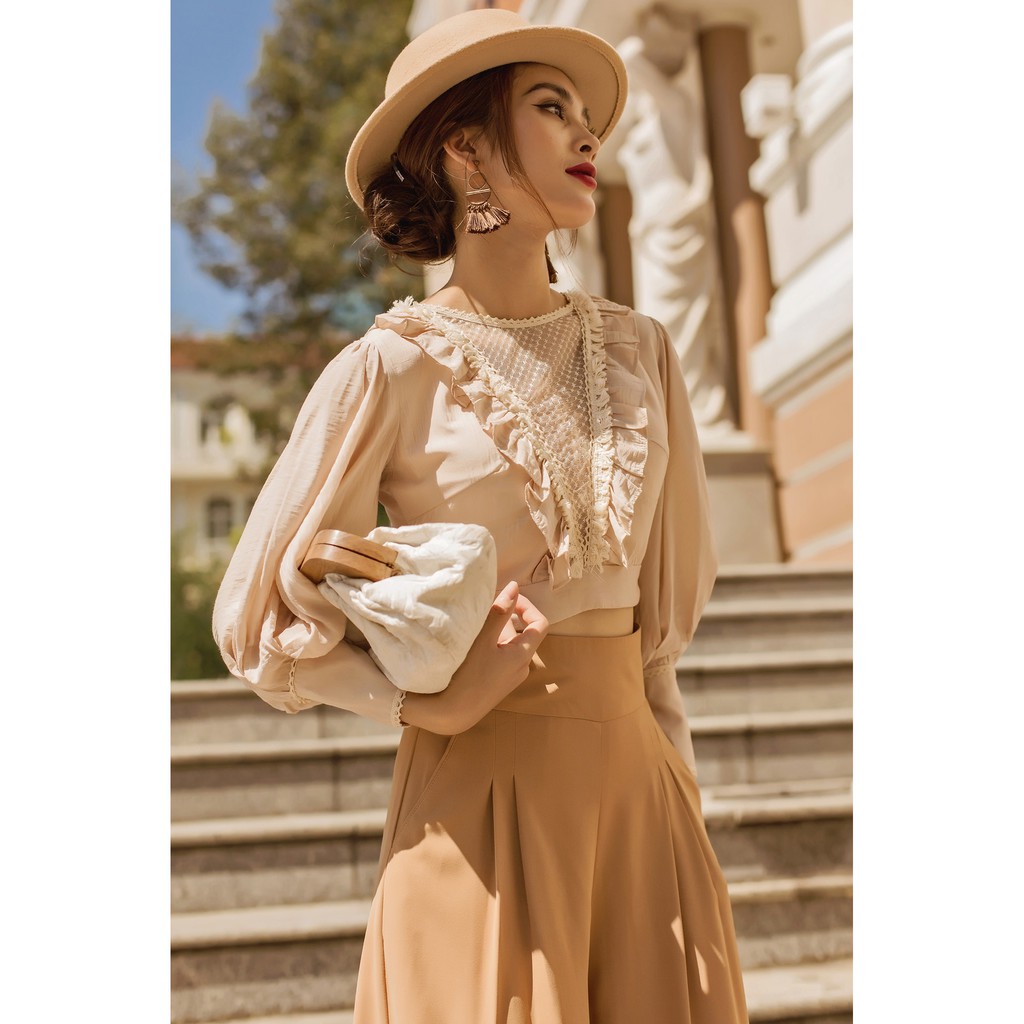 SÒ VINTAGE - KMIN Quần ống rộng túi xéo khóa kéo sau lưng | BigBuy360 - bigbuy360.vn