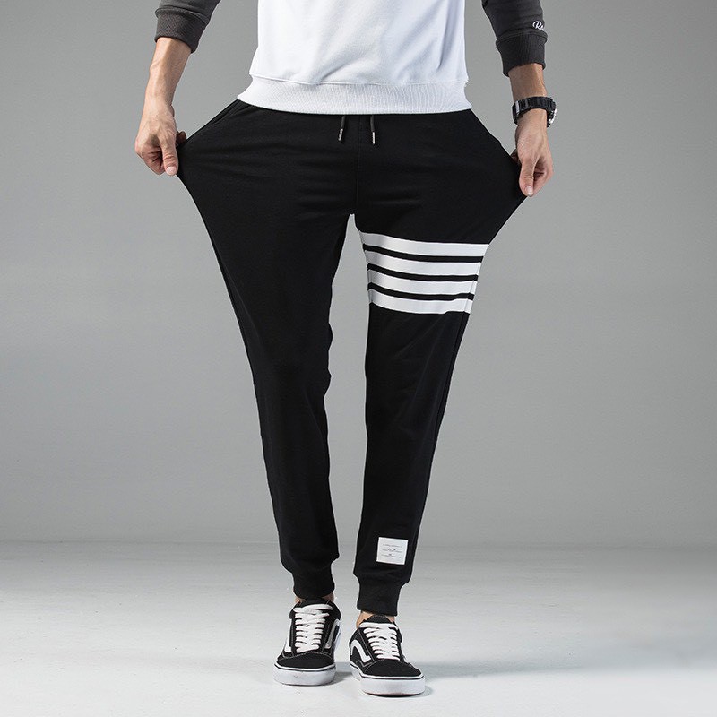 Quần jogger thể thao unisex , quần thom kẻ viên ngang phong cách