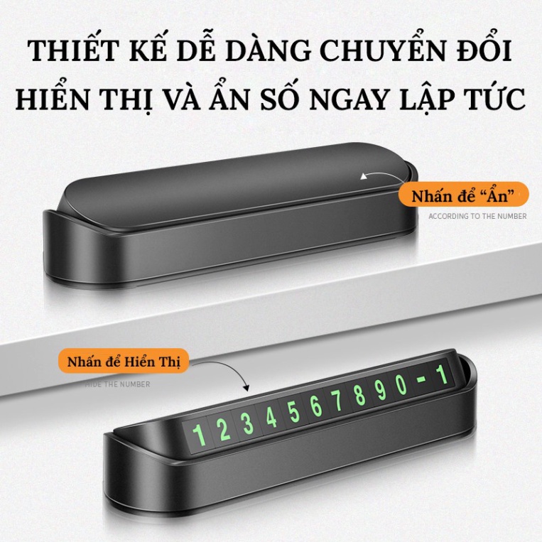 Bảng Số Điện Thoại, Biển Ghi Số đt Trên Ô Tô Gắn Taplo Khi Đỗ Xe Có Dạ Quang - Phụ Kiện Đồ Chơi Ô Tô EUNOIA