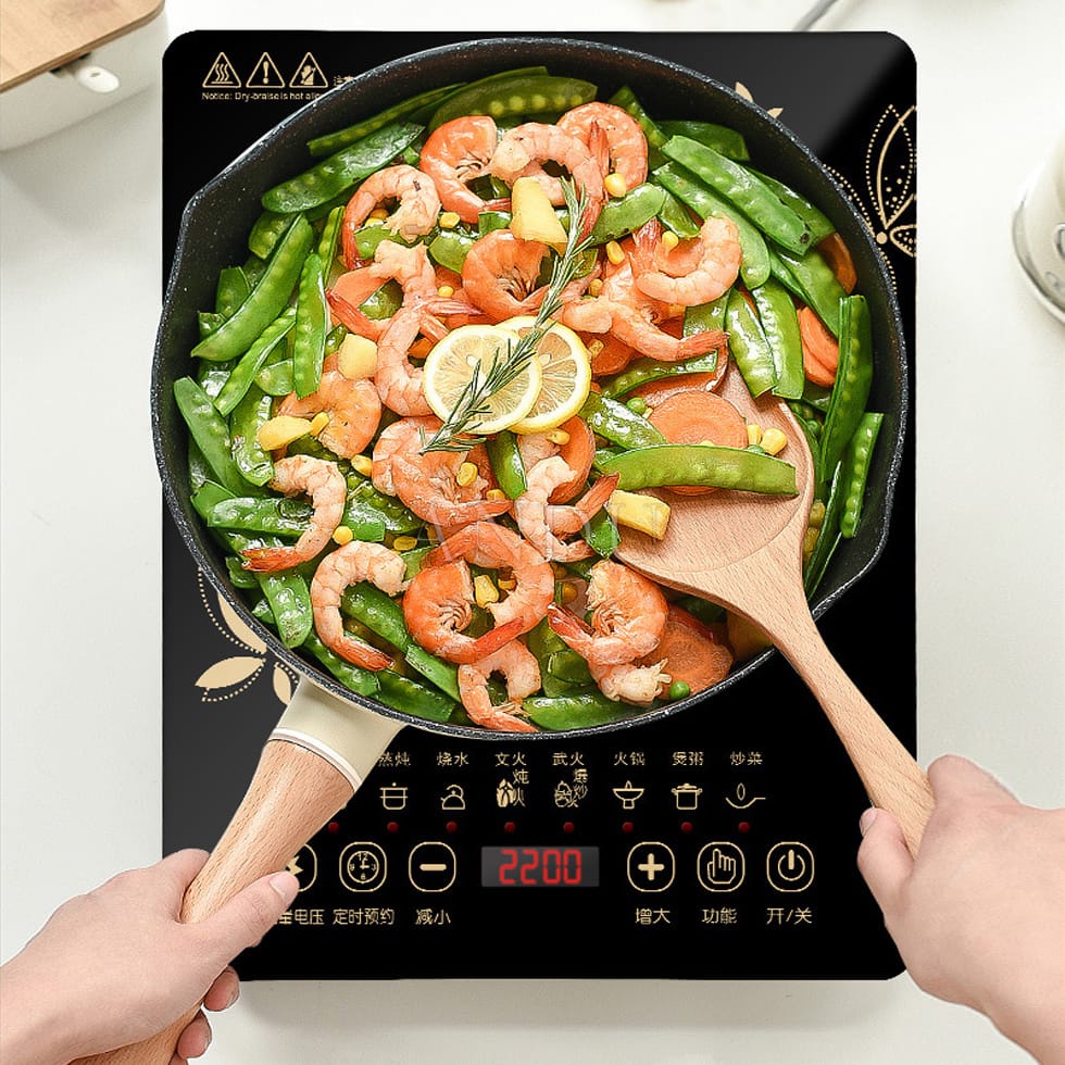 Bếp Từ Cảm Ứng Mặt Kính Chịu Nhiệt PESKOE  Đa Chức Năng - Bếp Từ Dễ Lau Chùi Chịu Nhiệt Tốt Siêu Tiết Kiệm Điện