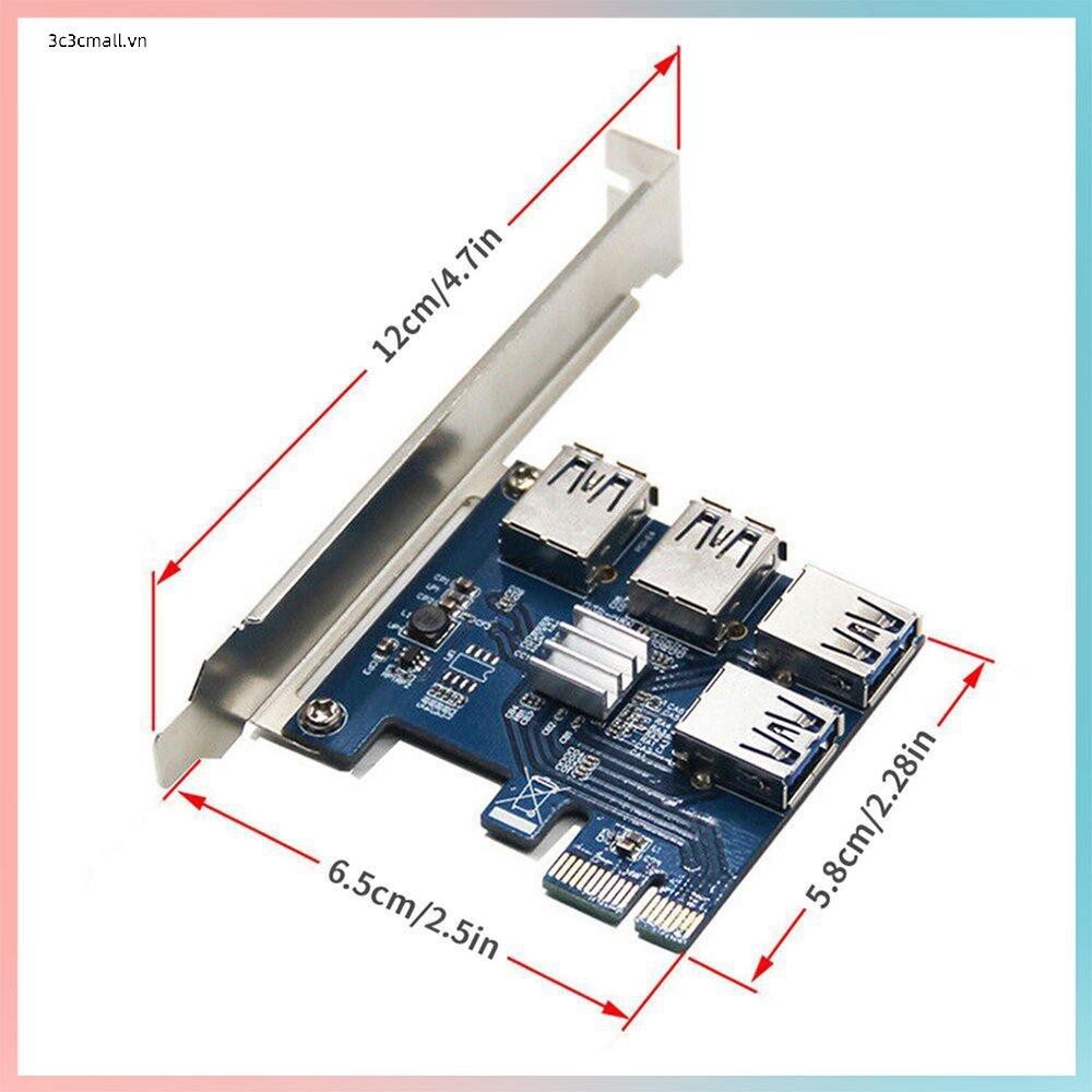 ✨chất lượng cao✨PCI-E One To Four Expansion Card PCIE 1 To 4 PCI Express 16X Slots Riser Card