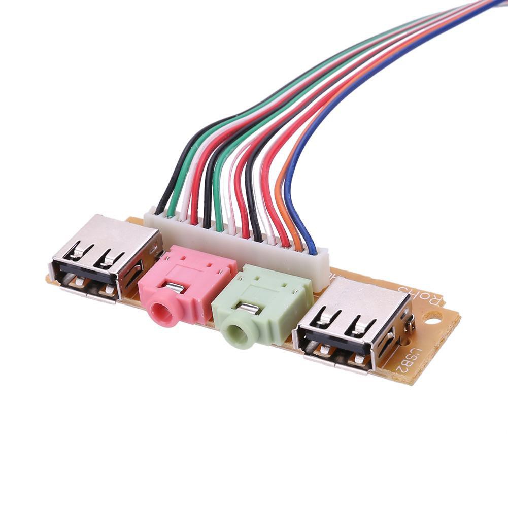 Bảng mạch 2 cổng USB 2.0 và jack tai nghe gắn phía trước thùng PC