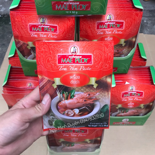 Gói gia vị lẩu Thái 50g chuẩn vị Thái Lan  - gói gia vị lẩu Thái Tom Yum nhập khẩu Thái Lan