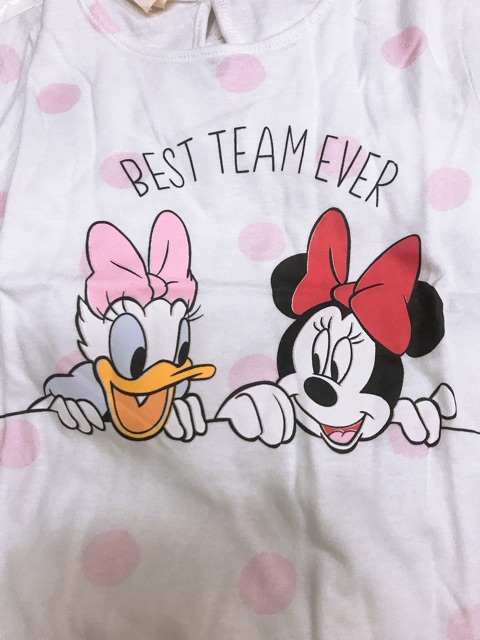 Áo thun bé gái mẫu vịt và minnie