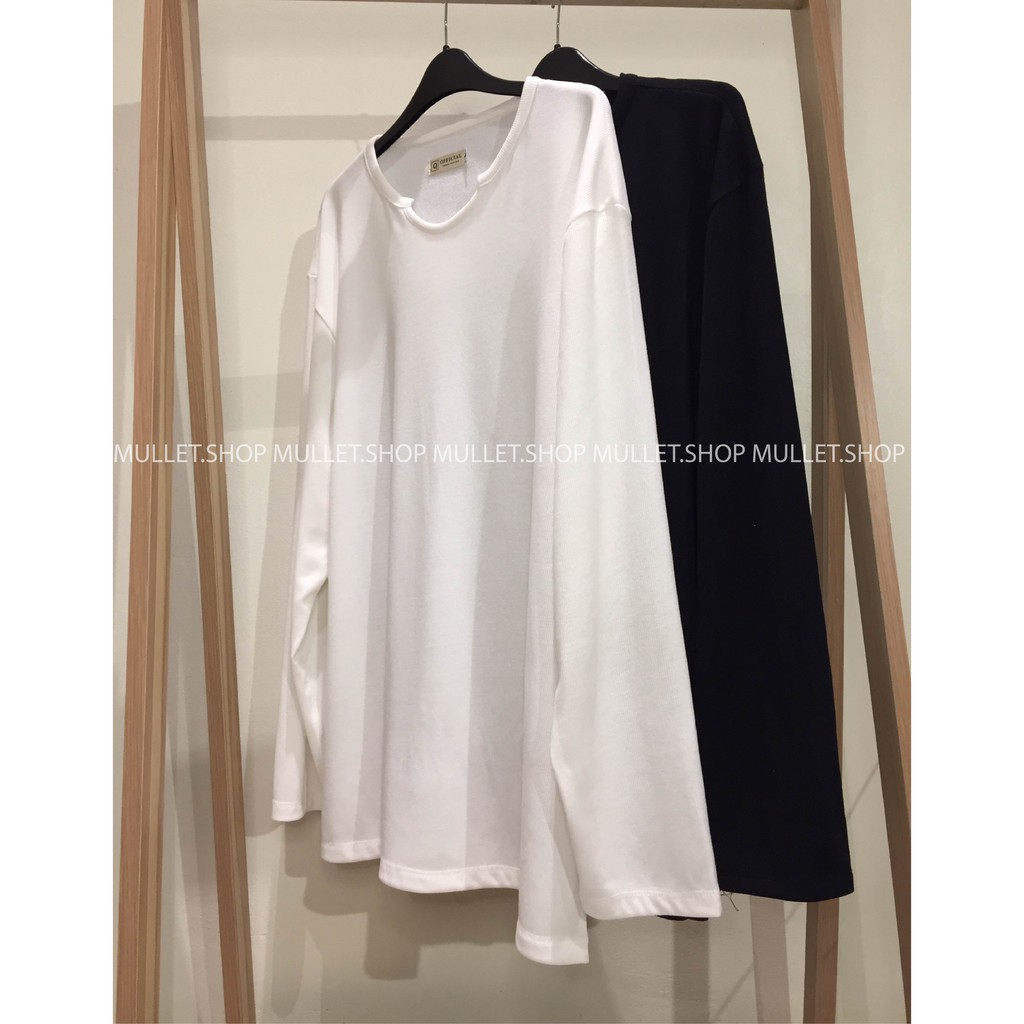 Áo Dài Tay Longtee Cotton Tăm xẻ tà Nam nữ Hàng thiết kế