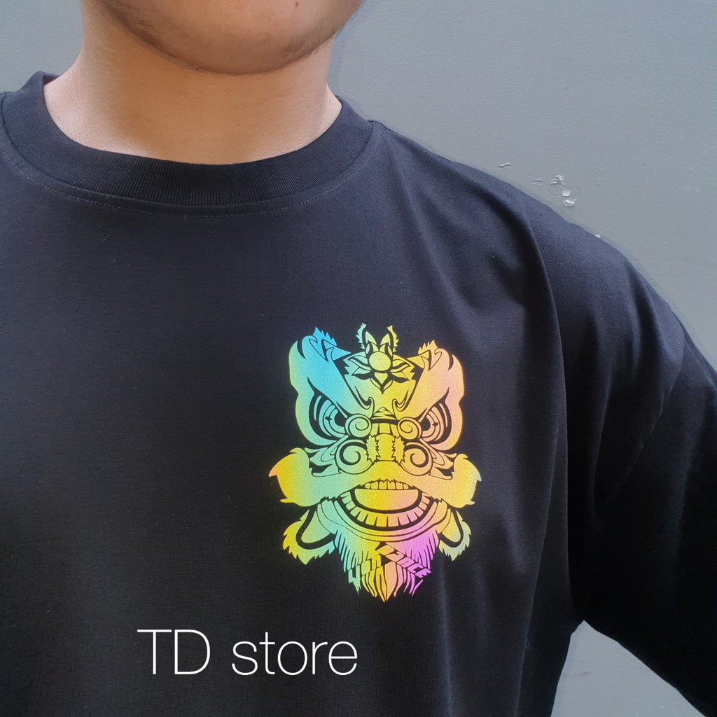 Áo thun phản quang in hình lân Tết Lion Dance TD store