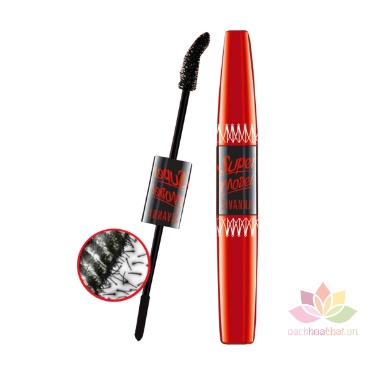 Mascara nối mi 2 đầu Super Model 5X Long Deep Black Warterproof