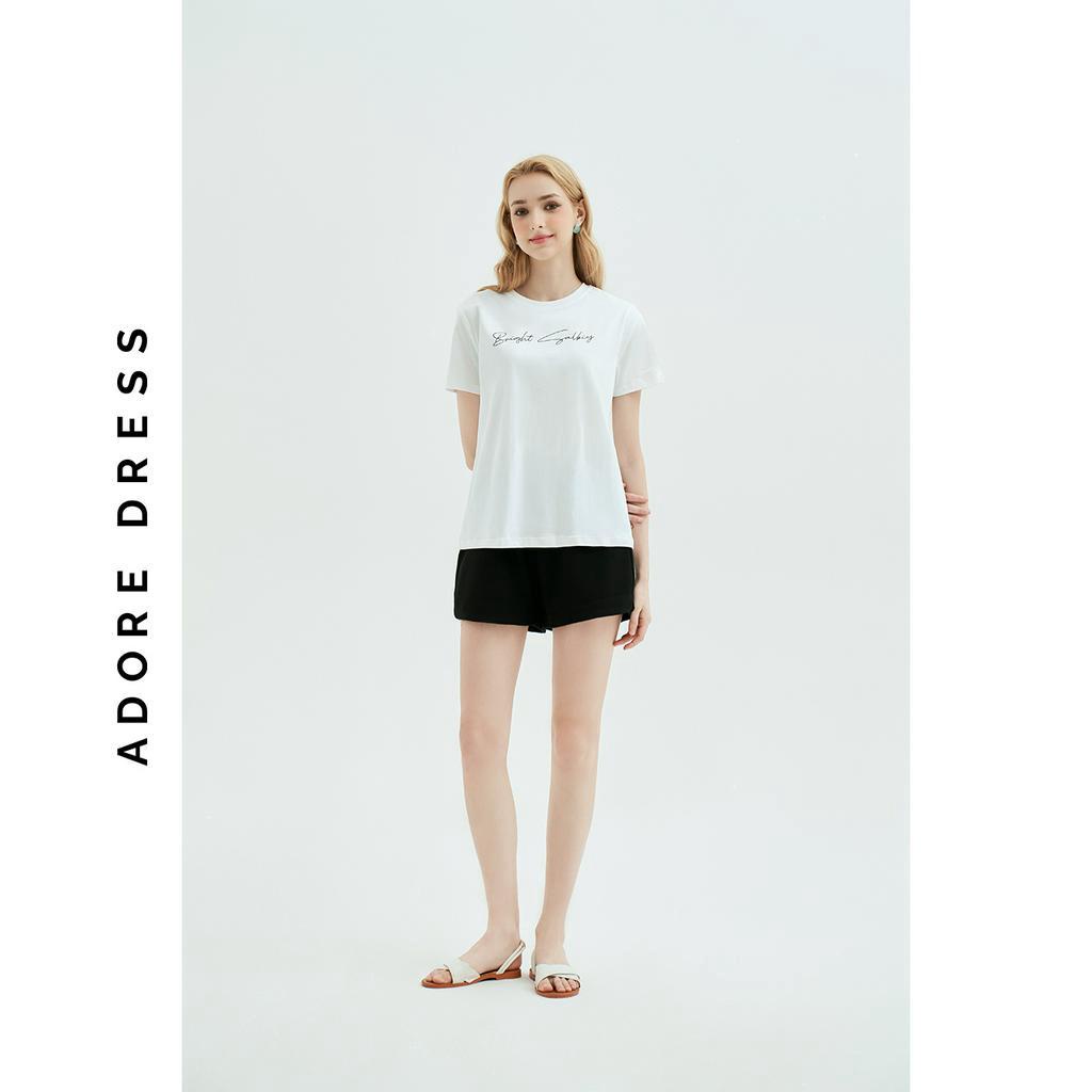 Set home áo phông quần short cotton đen trắng 311HO3003 ADORE DRES