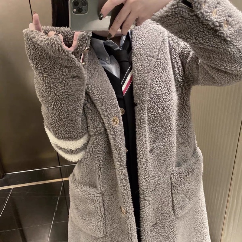 Áo khoác lông Thombrowne dáng dài 2021