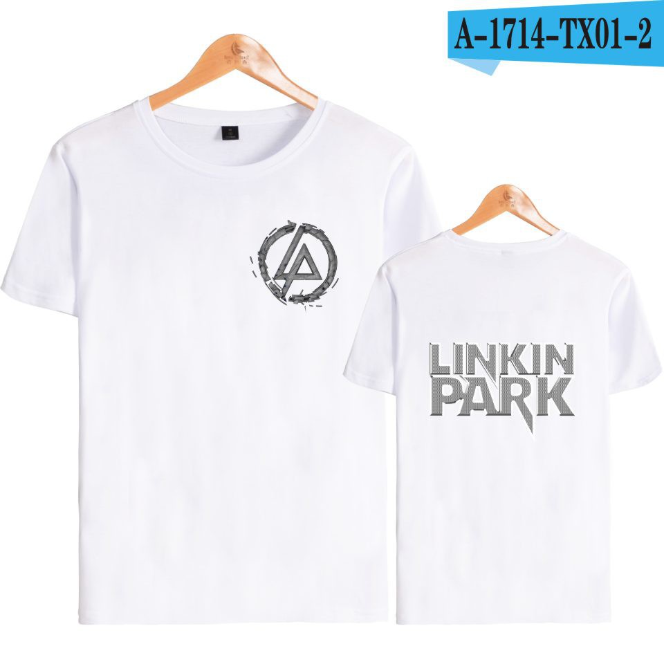 Alimoo Áo thun ngắn tay cho nam/nữ vải cotton Linkin Park tshirt Size lớn XXS 4XL