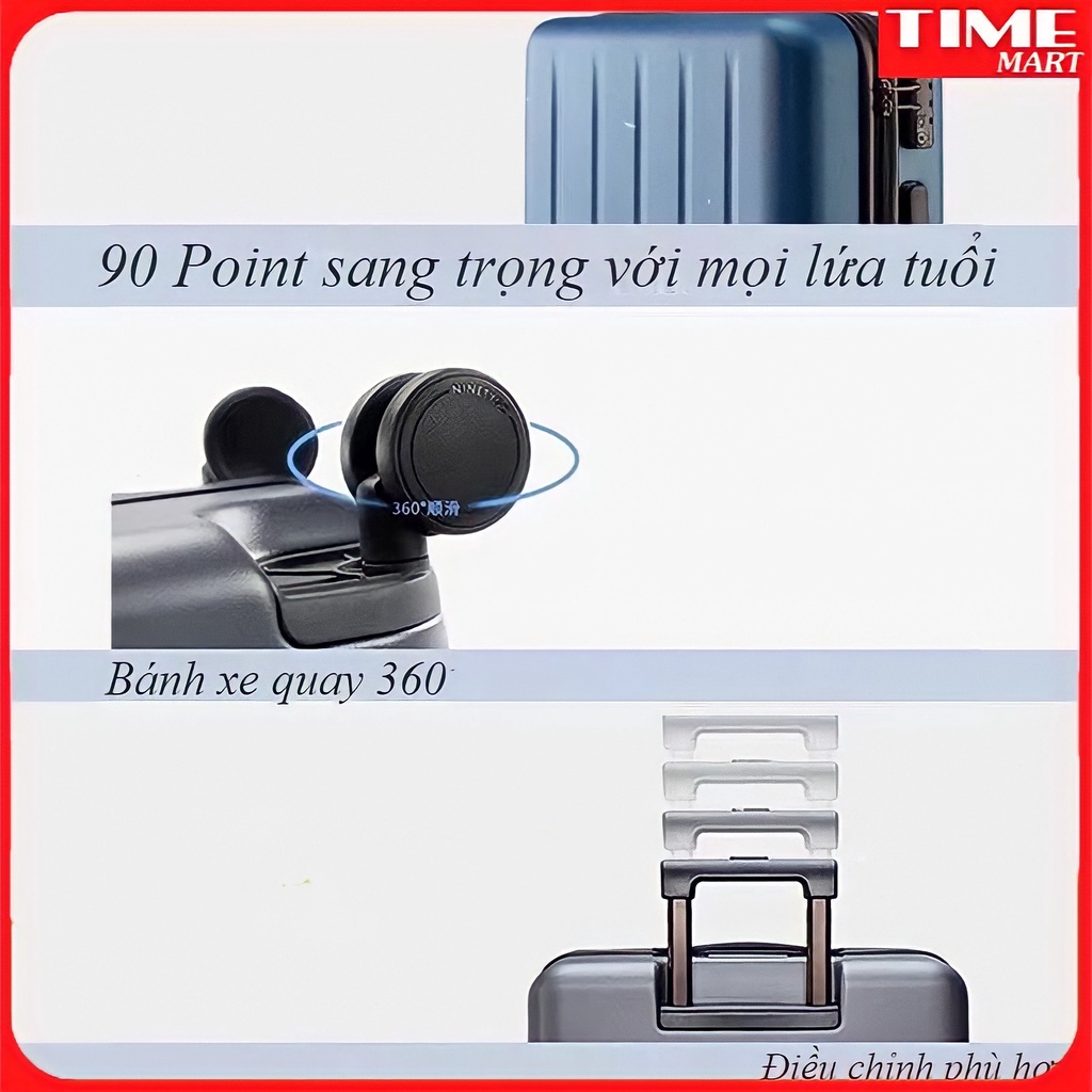 [CHÍNH HÃNG] Vali Du Lịch Xiaomi 90 point sang trọng. Vali 28 Inch,Va li Passport Bảo hành chính hãng Xiaomi [TIME_MART]