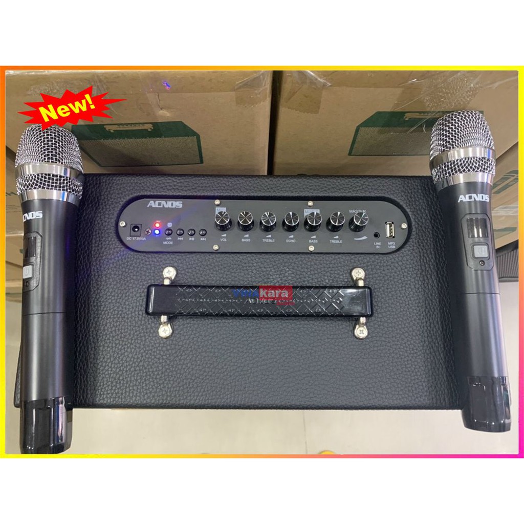 Loa kéo xách tay ACNOS KBEATBOX CS200PU, loa Karaoke mini di động cao cấp - Hàng chính hãng