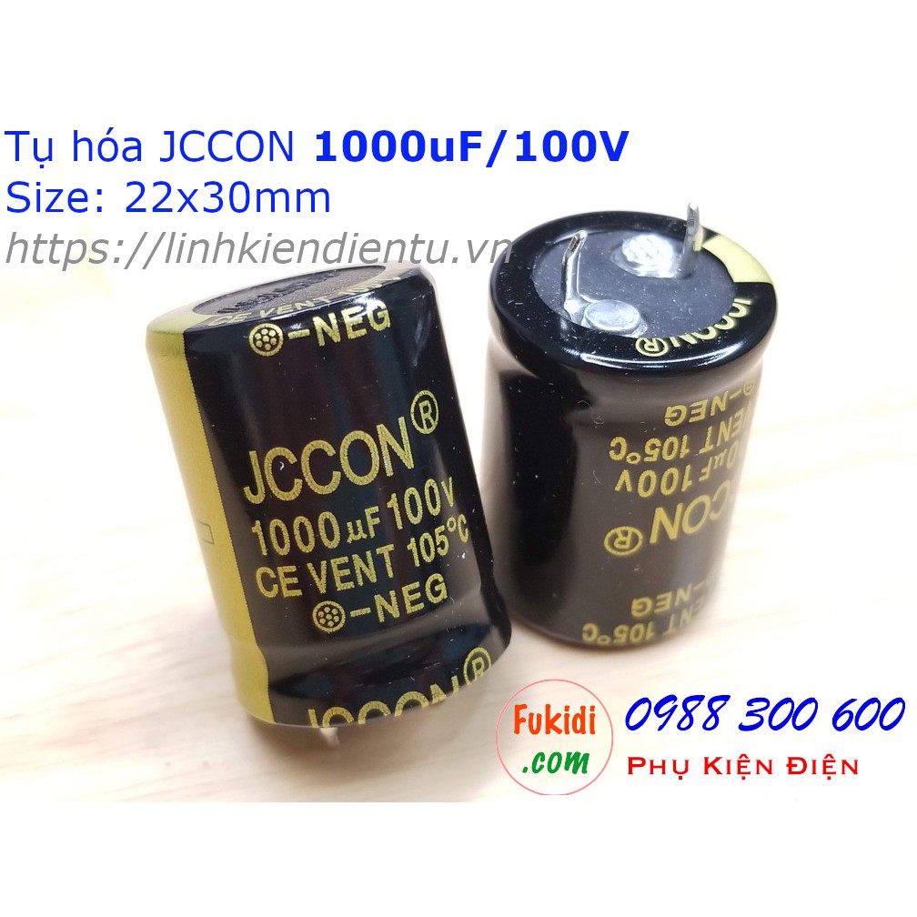Tụ hóa JCCON 1000uF 100V size 22x30mm | BigBuy360 - bigbuy360.vn