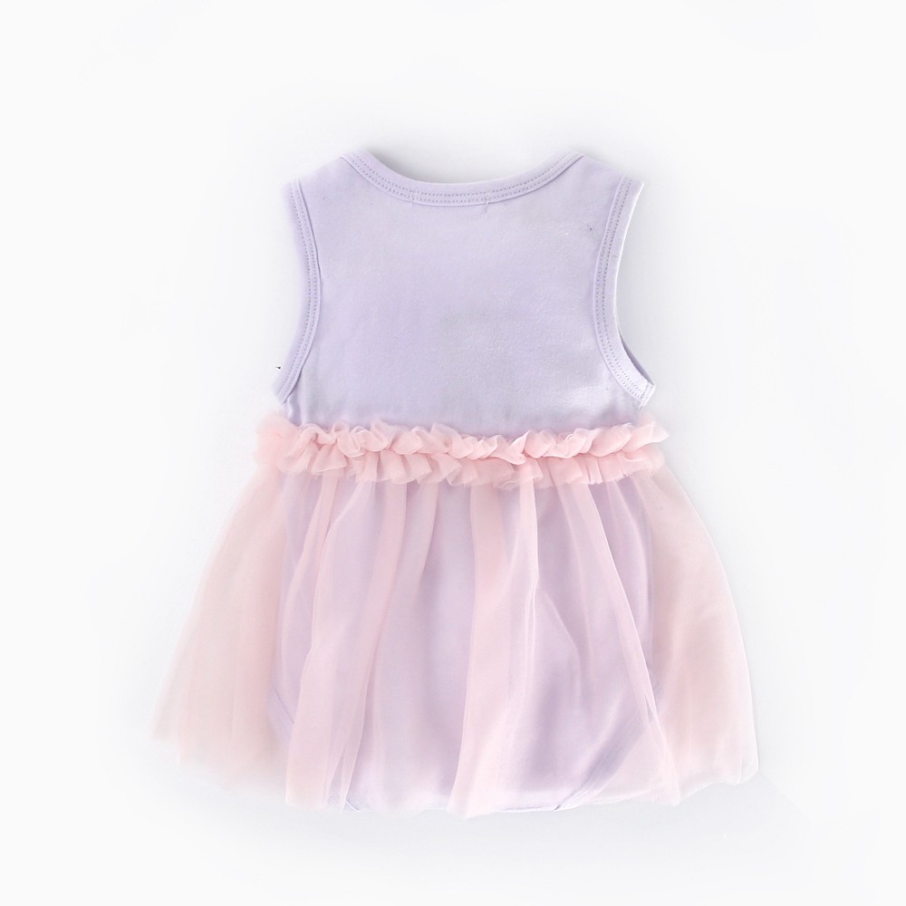 Áo Liền Quần Sanlutoz Không Tay Màu Tím Mùa Hè Cho Bé Gái