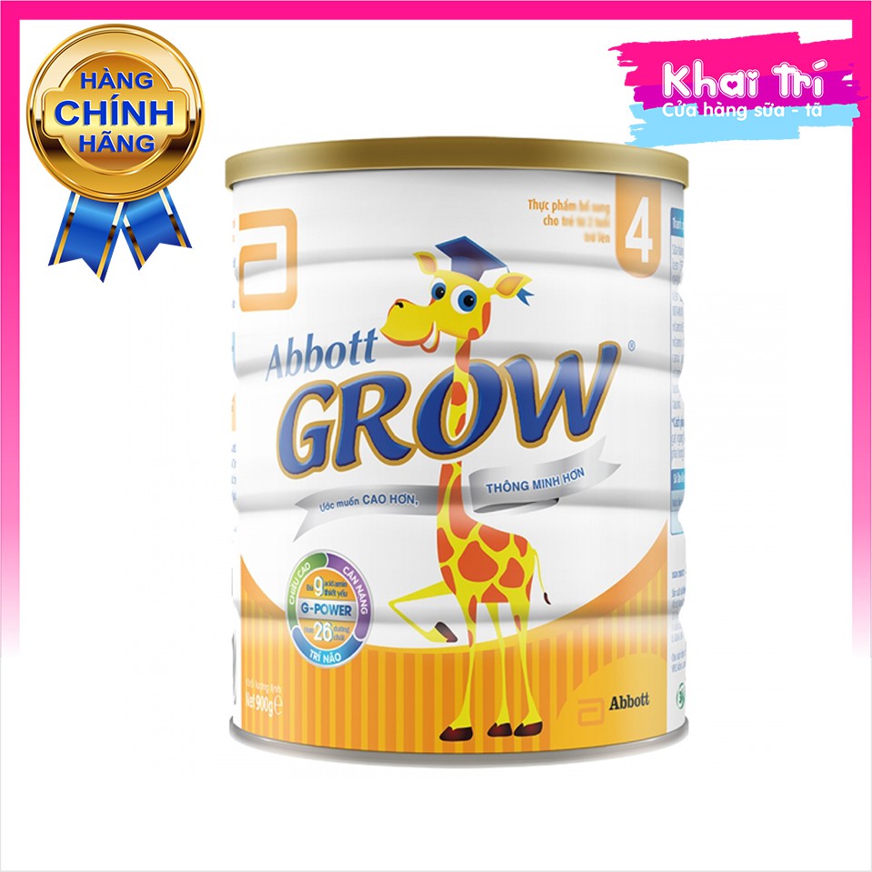 {Chính hãng} Sữa bột phát triển chiều cao trí não hươu cao cổ- Abbott Grow 4 G-Power -  900g  - Date 2022