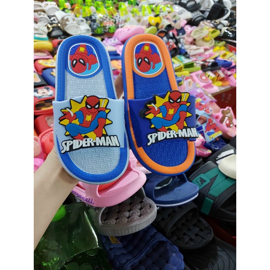 Dép Cho Bé Trai💞 Dép Lê Siêu Nhân Nhện Cao Cấp Bé Trai - Phù Hợp Trẻ 4-6 Tuổi