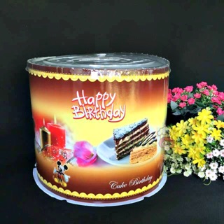 Hộp giấy tròn đựng bánh kem kèm nắp và đế nhựa và đế ép( Bán 10 cái)