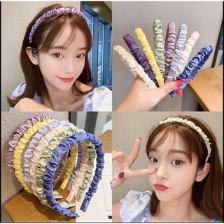 Bờm tóc nhún lụa vải satin phong cách Hàn Quốc dễ thương