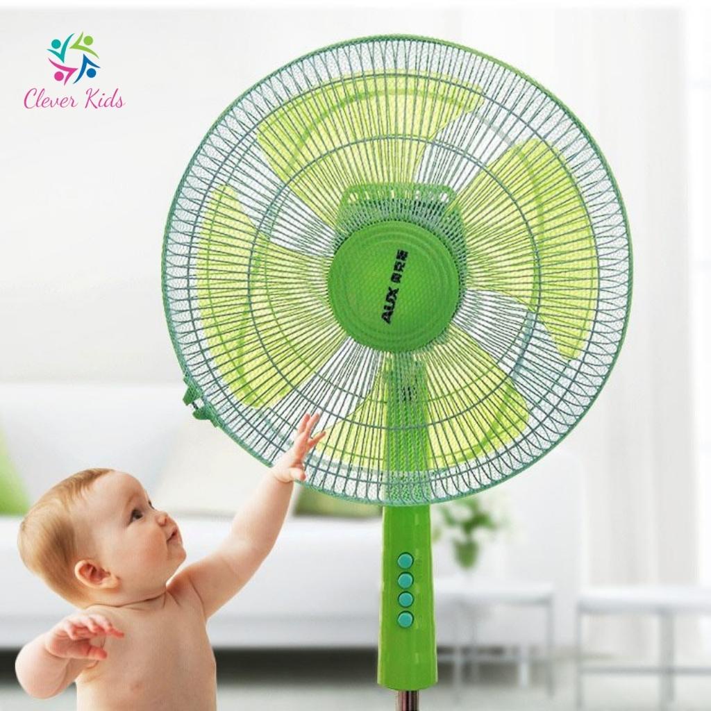 Lưới bọc quạt an toàn cho bé loại to trùm kín quạt có dây rút dễ điều chỉnh