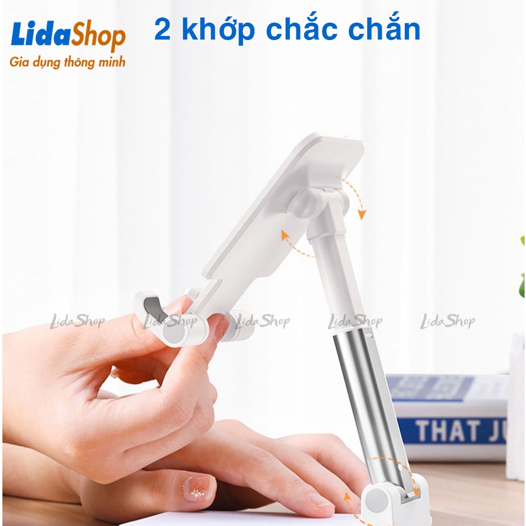 Giá đỡ điện thoại để bàn đa năng Lidashop, giá đỡ điện thoại để bàn đa năng điều chỉnh độ cao xoay gấp gọn