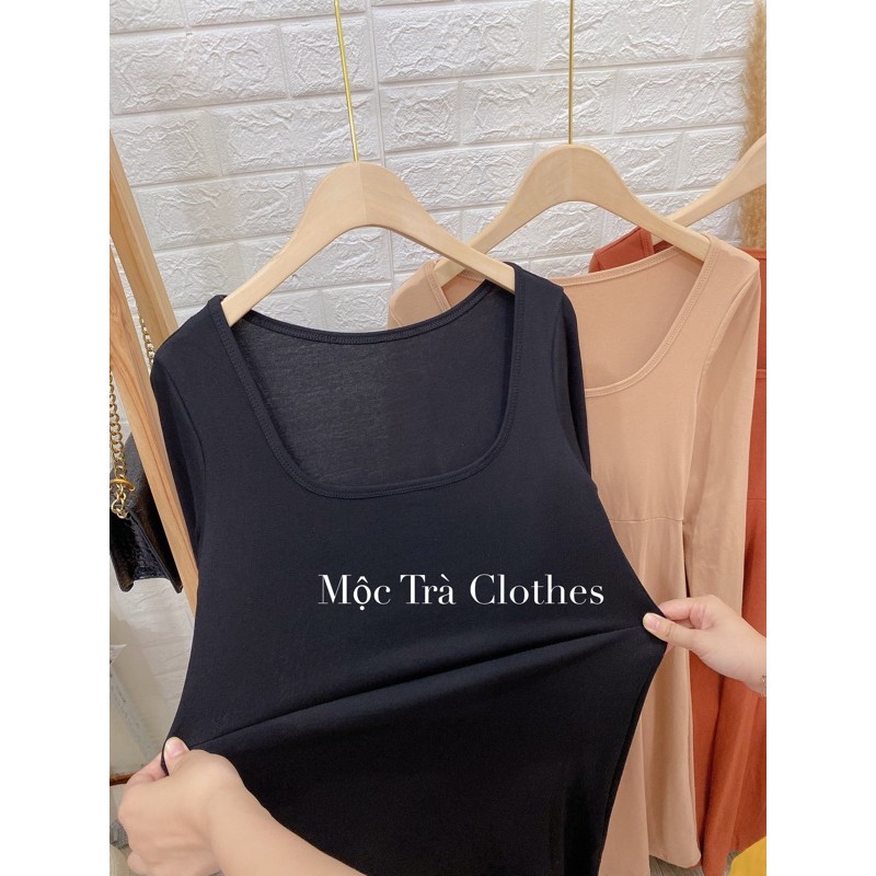 K] 🎀RẺ VÔ ĐỊCH🎀 Váy Xoè Cổ Vuông Tiểu Thư Siêu Xinh, Đầm Thun Maxi Dài Tay Cao Cấp