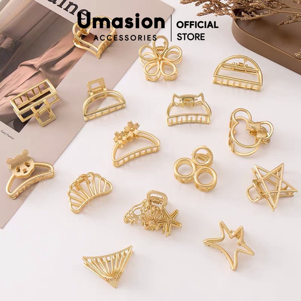 Kẹp tóc càng cua kim loại nhỏ Umasion - phong cách Hàn Quốc xinh xắn KT7