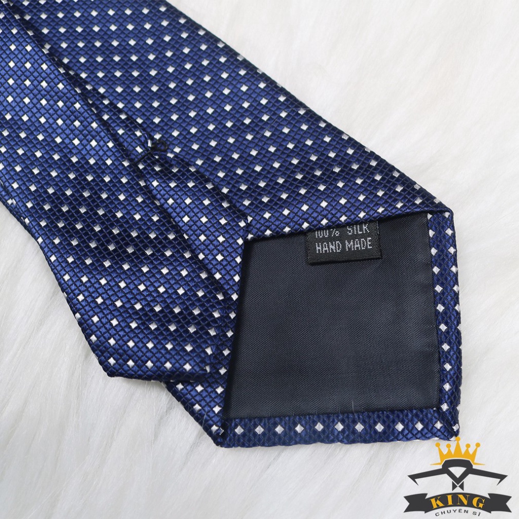 Cà vạt nam KING chấm bi công sở vải lụa silk phi bóng cao cấp giá rẻ C052