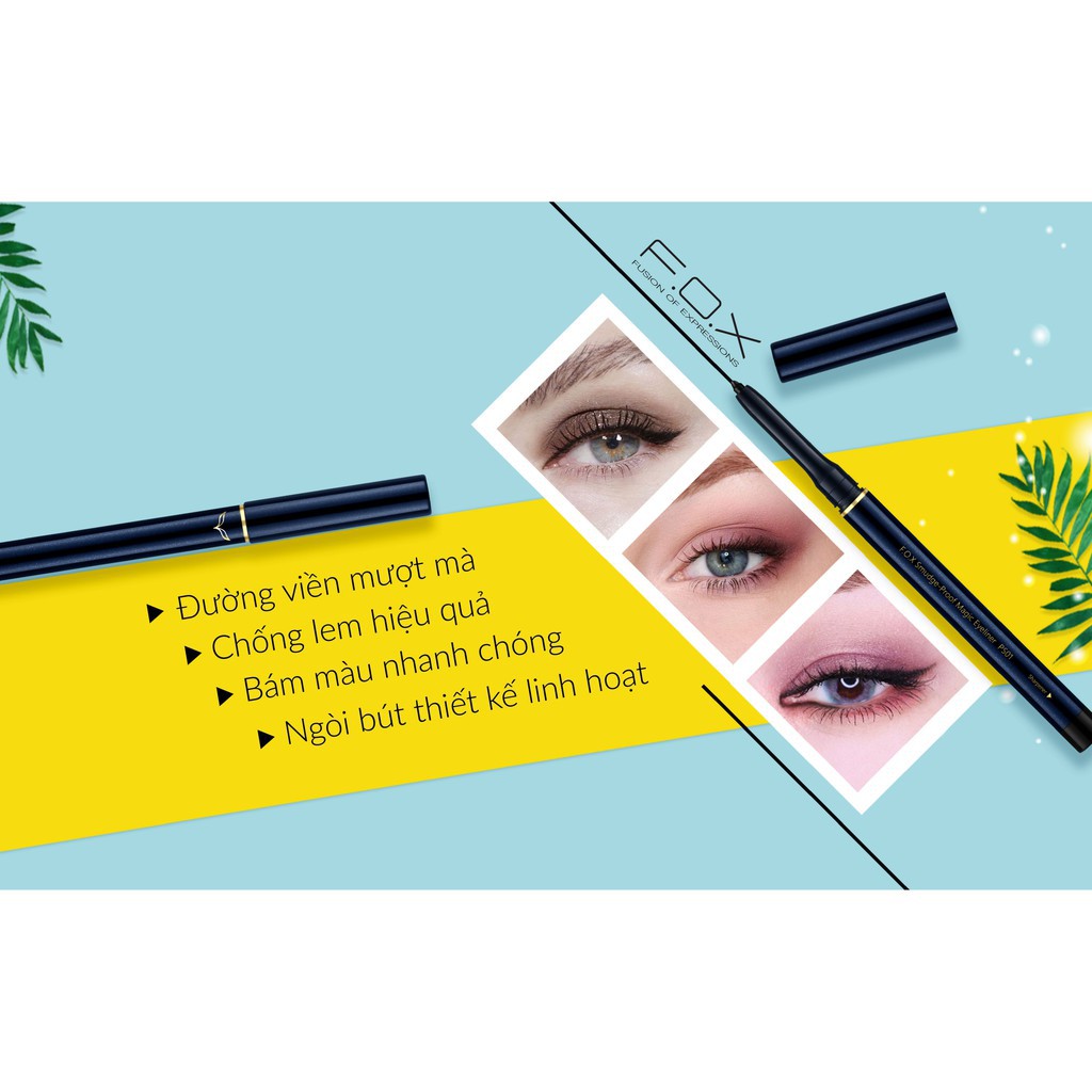 Chì Kẻ Viền Mắt F.O.X Smudge-Proof Magic Eyeliner Chống Lem 0.3g - 02 Dark Brown