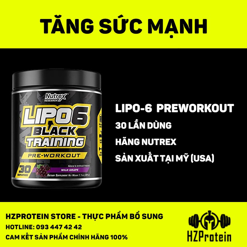 NUTREX LIPO6 TRAINING PREWORKOUT - TĂNG SỨC MẠNH, TĂNG SỨC BỀN TRONG TẬP  LUYỆN (30 LẦN DÙNG) | Shopee Việt Nam