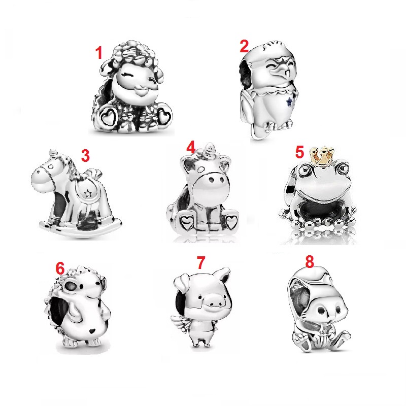 Charm Ngựa Gỗ- S925 cao cấp- Trang Sức Bạc Venus