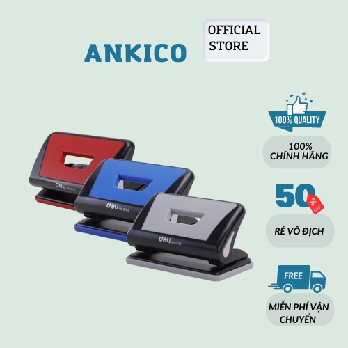 [ANKICO x DELI] Máy đục lỗ 10 tờ Deli E0103, hàng chính hãng, dùng cực bền, màu sắc ngẫu nhiên