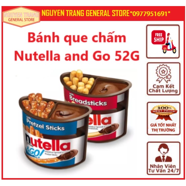 Bánh que chấm Nutella and Go 52G Nhập khẩu Mỹ