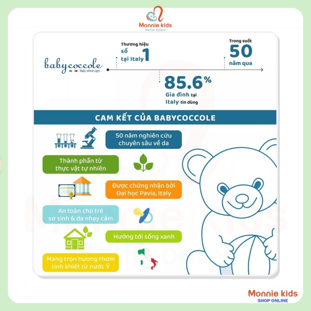 Kem hăm Babycoccole 75ml, kem hăm chiết xuất hoa cúc cấp ẩm làm dịu da cho bé - Monnie Kids