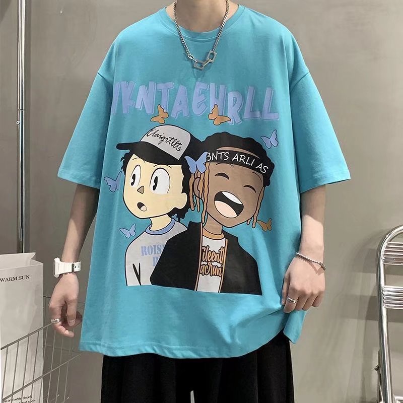 Áo Thun Thể Thao Tay Ngắn Dáng Rộng In Họa Tiết Thời Trang Mùa Hè Cho Nam