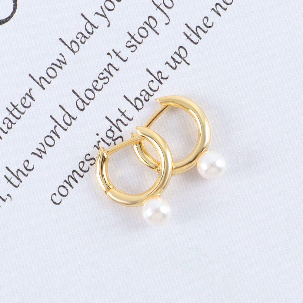 VANES1 Bông Tai Ngọc Trai Thời Trang Nữ Tính