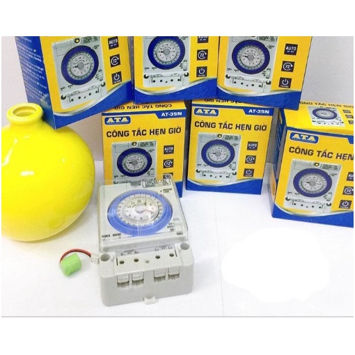 Công tắc hẹn giờ cơ 24H ATA 35N công suất 1200W- Hàng Chính Hãng