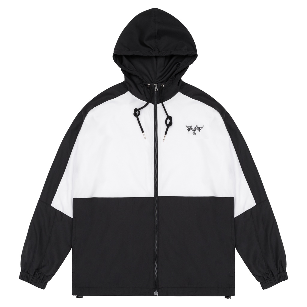 Áo Khoác Jacket thêu logo Graffiti Fusionism - Màu Đen Trắng - Unisex - Slim Fit