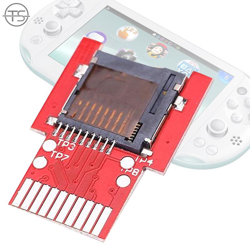 SONG Adapter MicroSD Adapter Micro SD2VITA for PSV Vita 3.60 Memory Card Red