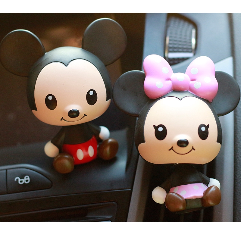 Mô Hình Chuột Mickey Minnie Lắc Đầu Trang Trí Xe Hơi