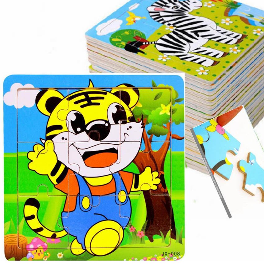 Tranh Ghép Gỗ Thông Minh 9 Mảnh Puzzle - Ghép 9 Mảnh Bằng Gỗ