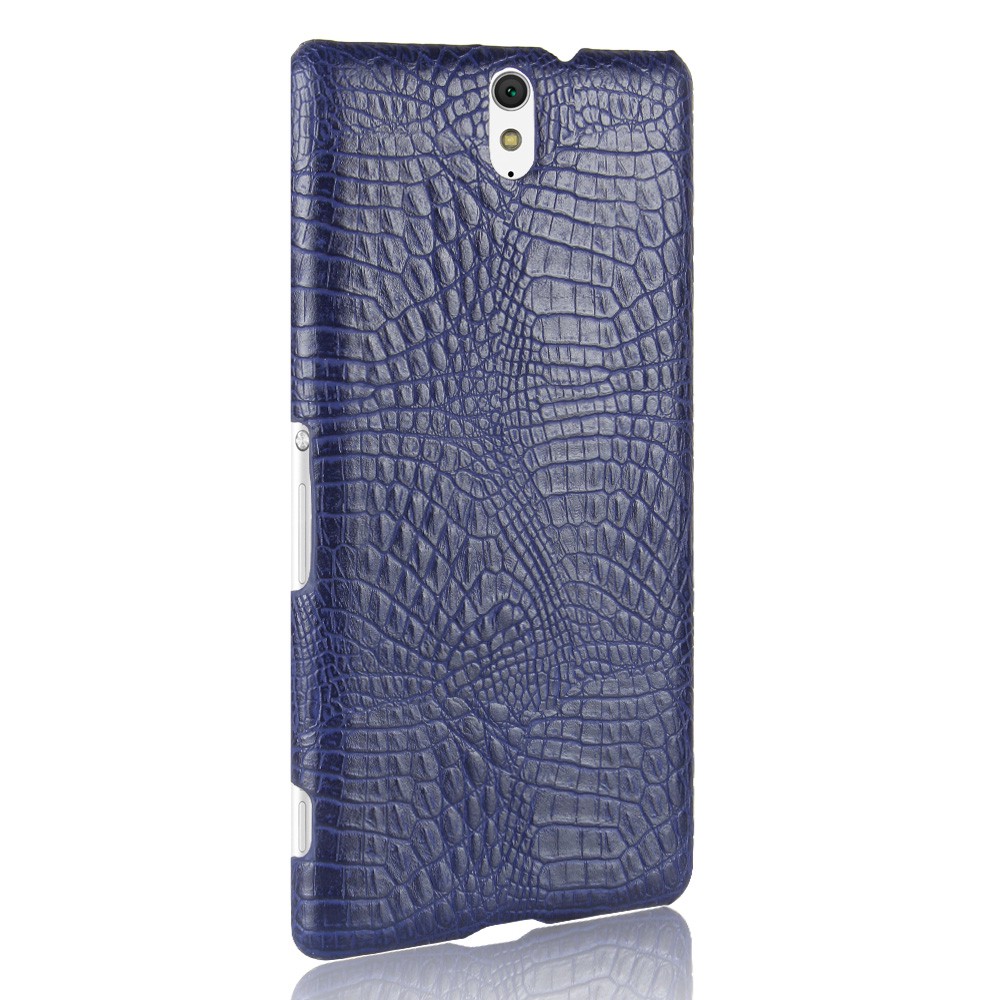 Bao da điện thoại bằng PU thiết kế kiểu da cá sấu sang trọng cho Sony Xperia C4