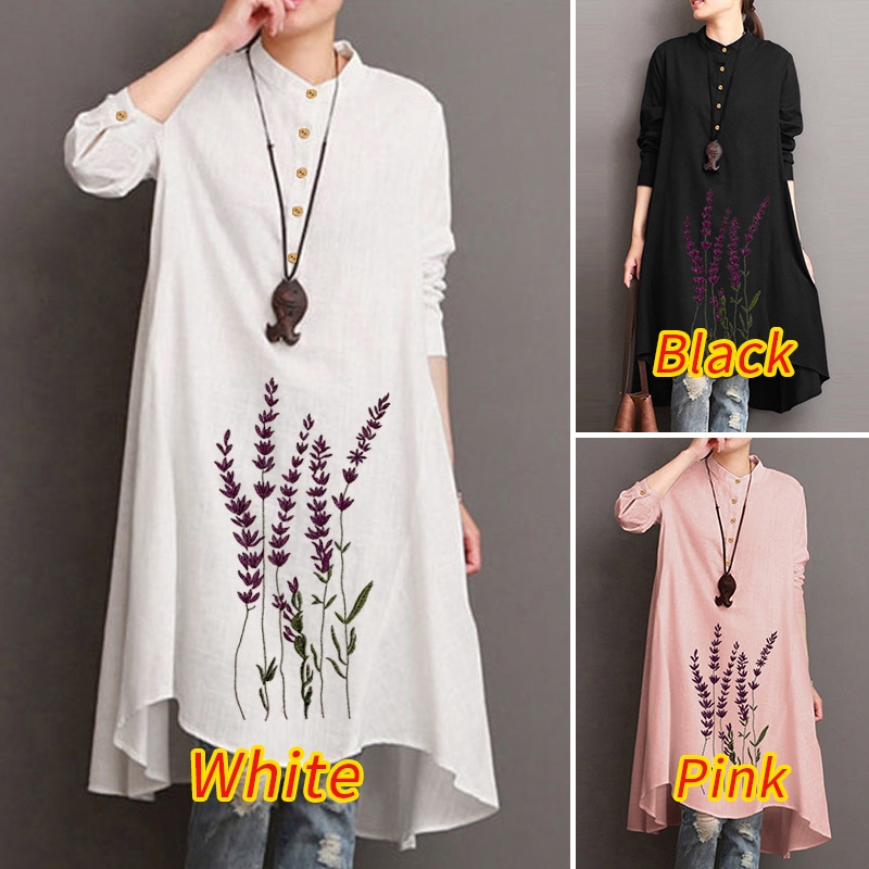 Áo Nữ ZANZEA Tay Dài Thêu Hoa Thời Trang Thoải Mái Thanh Lịch