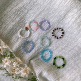 Nhẫn hạt cườm đủ màu sắc xinh xắn handmade freesize