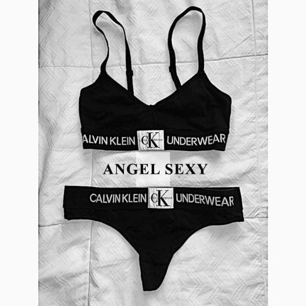 Set đồ lót CK Calvin Klein có mút - ck logo cotton cao cấp có viền chữ | BigBuy360 - bigbuy360.vn