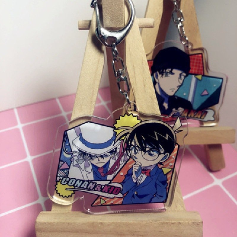 ( Mica trong acrylic) Móc khóa DETECTIVE CONAN Thám Tứ Lừng Danh ver Hiệu Ứng anime chibi