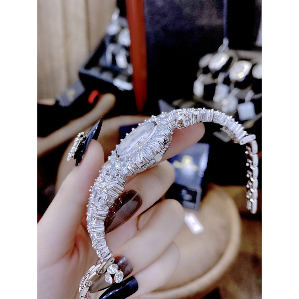 Đồng hồ đeo tay cao cấp, đồng hồ nữ chính hãng full box ROYAL CROWN đính kim cương nhân tạo Swaroski cực đỉnh, siêu sang