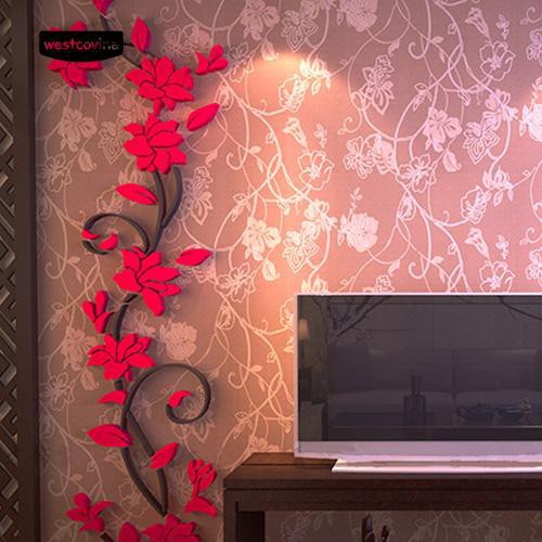 Hoa trang trí 3D dán tường