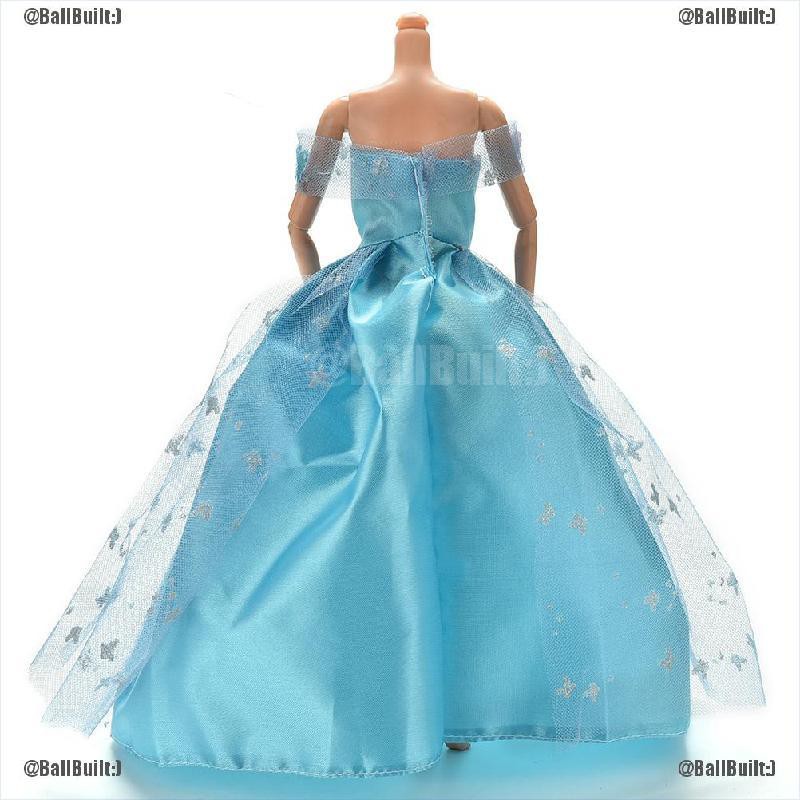Đầm Dạ Hội Màu Xanh Nhạt Cho Búp Bê Barbie