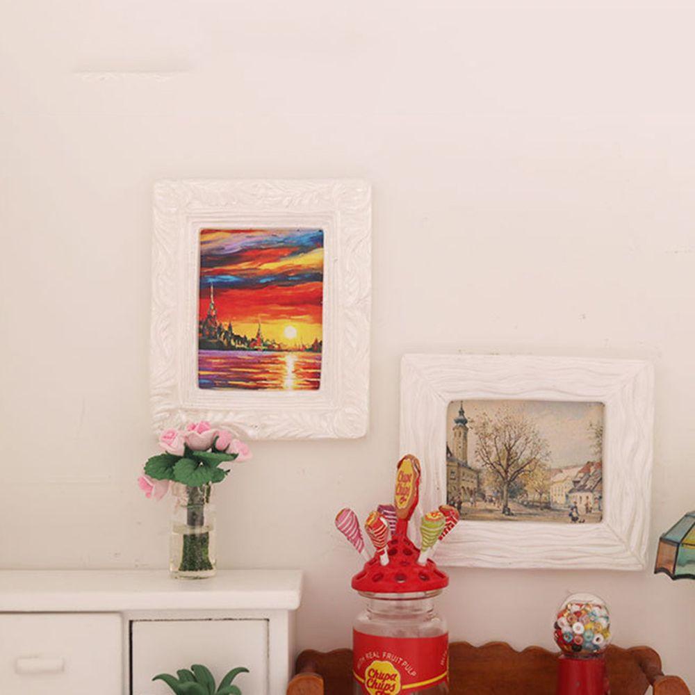 Xiantin Khung Ảnh Mini Phong Cảnh Vintage Trang Trí Nhà Búp Bê